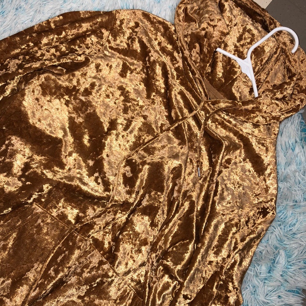 Gold Suede Hoodie